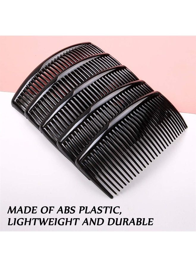 SourceTon 6 Packs French Twist Comb, SourceTon Plastic Side Hair Combs with 29 Teeth Hair Comb Hair Clip Combs for Fine Hair Accessory for Women- Black - Image 2
