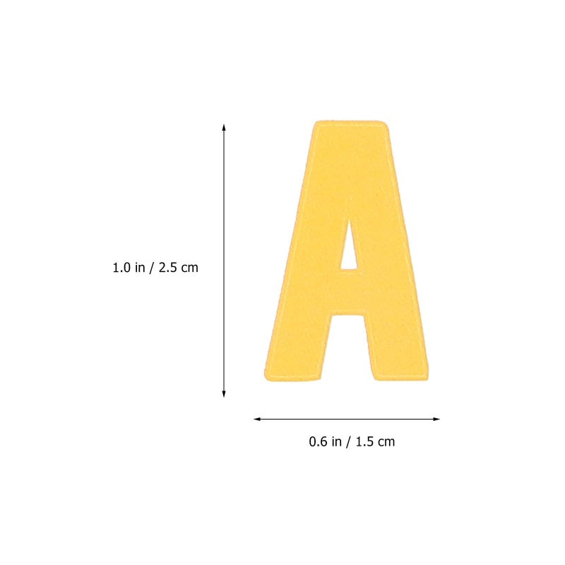 10 Yellow Metallic Vinyl Alphabet Number Stickers for DIY Scrapbooking Crafts - Image 3