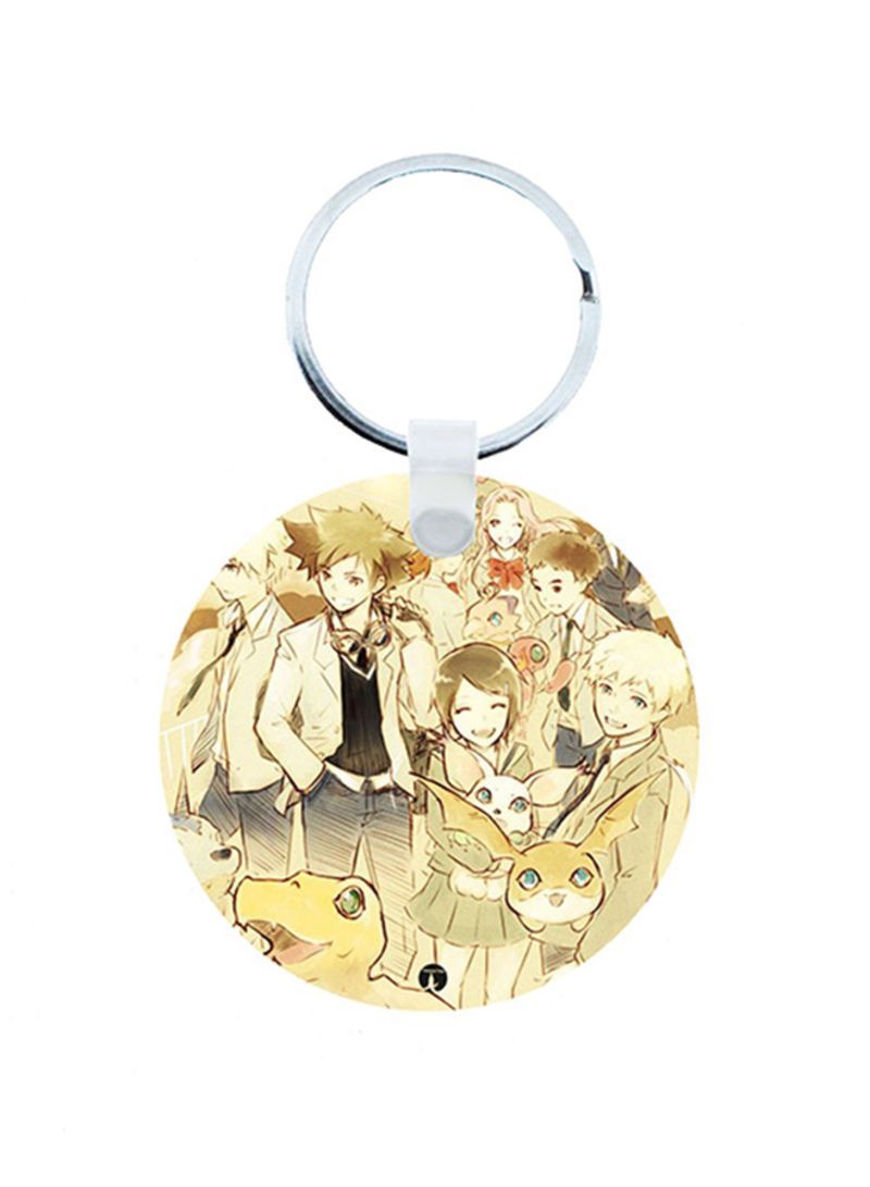 Digimon Anime Wooden Keychain
