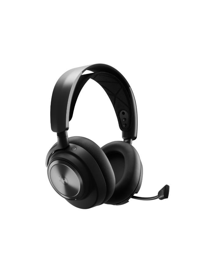 steelseries Arctis Nova Pro Wireless Multi-System Gaming Headset, Hi-Res Audio, Active Noise Cancellation (ANC), Infinity Power System, Retractable AI Noise Cancelling Mic, Dual Wireless (2.4GHz & Bluetooth), 40mm Premium Hi-Fi Drivers, 360 Spatial Audio, Compatible with PC, PS5/PS4, Switch, Mobile - Black | 61522 - Image 2