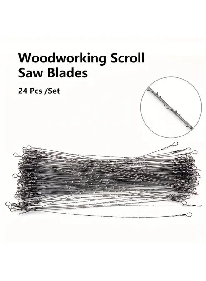 24pcs 300mm U Shaped Coping Saw Blades High Carbon Steel For Woodworking Metalworking - Image 2