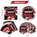 OULUN Red and Black Birthday Party Tableware Supplies Set Red Birthday Party Confetti Sprinkles Theme Party Decorations 40PCS - Image 4