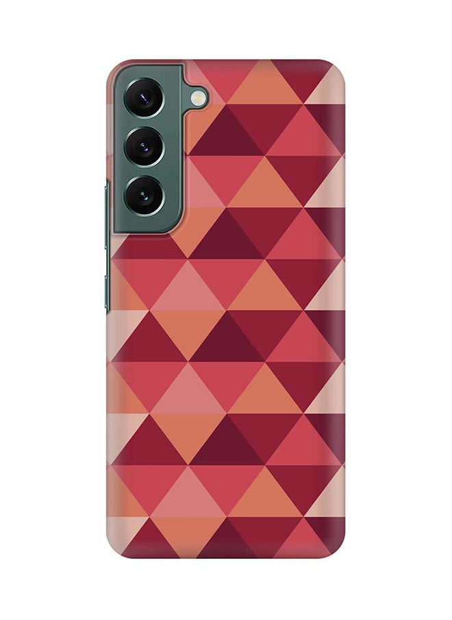 Stylizedd - Case for Samsung Galaxy S22+ 5G Slim Snap Classic Series Shield Matte Finish Print - Topsy Turvy Triangles - Image 1