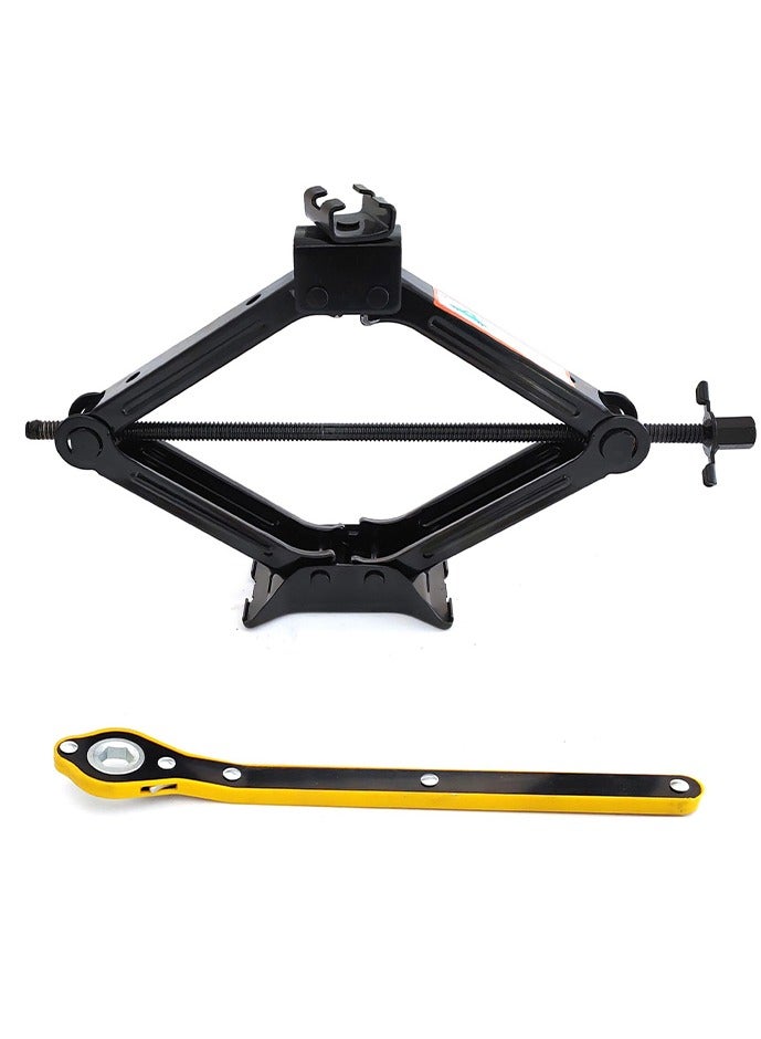 Beauenty Scissor Lift Jack, Compact Car Jack Kit for Auto SUV, RV, MPV with Smart Ratchet Design, Heavy Duty Tire Changing Kit Lifting 2 Ton (4409 lbs) Tire Jack. - Image 1