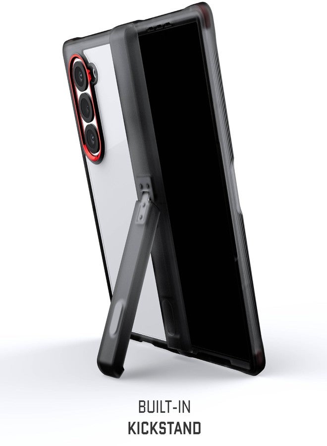 جوستك جراب Ghostek Covert Clear لهاتف Galaxy Z Fold 6 مزود بحامل مدمج وحماية كاملة للمفصلة وغطاء حماية مقاوم للصدمات مصمم لهاتف Samsung Galaxy Z Fold6 2024 (7.6 بوصة) (دخاني) - Image 3