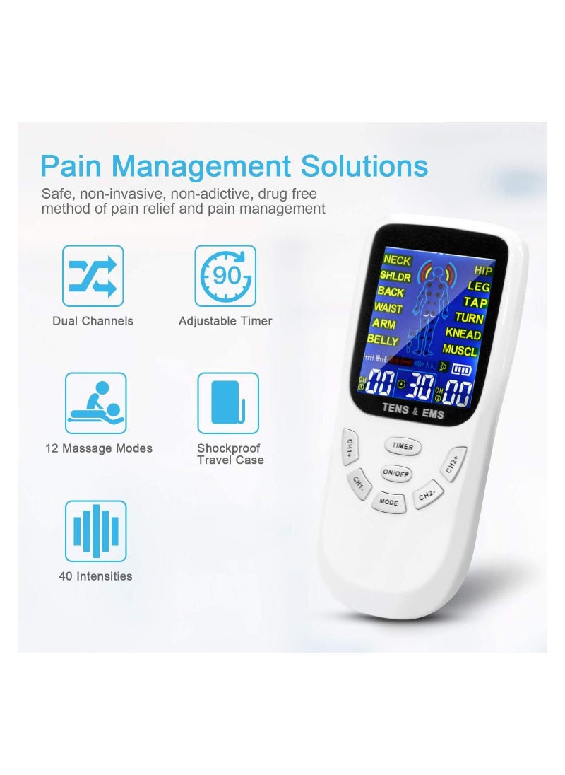 Generic - EMS Electric Muscle Stimulator Electrode Pads Digital Ease Pain Machine Massage Care Relaxation - Image 1