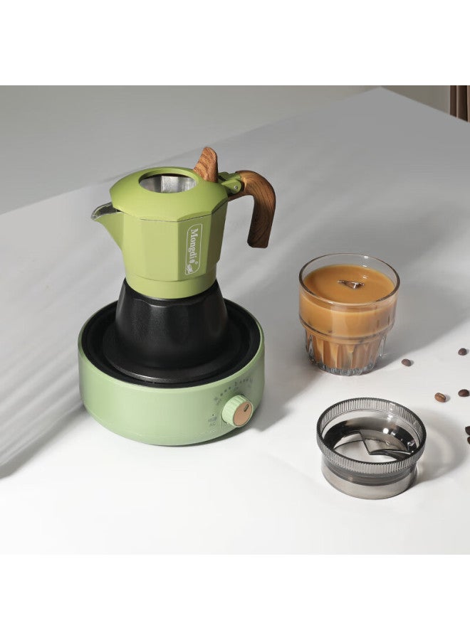 Mongdio Dual-valve Moka Pot Set, Third Generation Moka Pot, Italian Espresso Extraction, Coffee Brewing Pot, Gift Box Packaging - Image 4