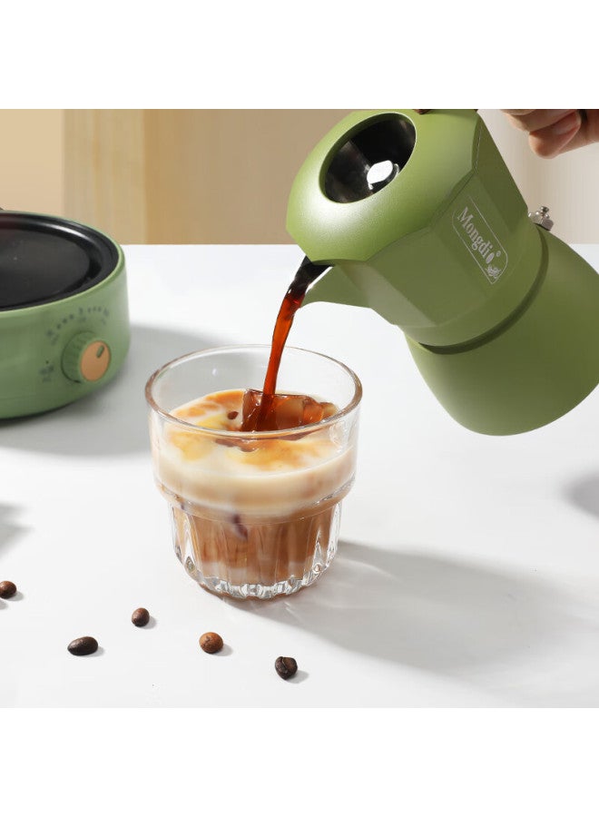 Mongdio Dual-valve Moka Pot Set, Third Generation Moka Pot, Italian Espresso Extraction, Coffee Brewing Pot, Gift Box Packaging - Image 3
