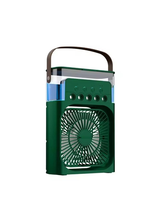 Lacoz Portable Air Cooler Fan with Humidifier 3-Speed Turbo Cooling LED Night Light USB Powered Personal Air Cooler for Home, Office & Travel Green - Image 1