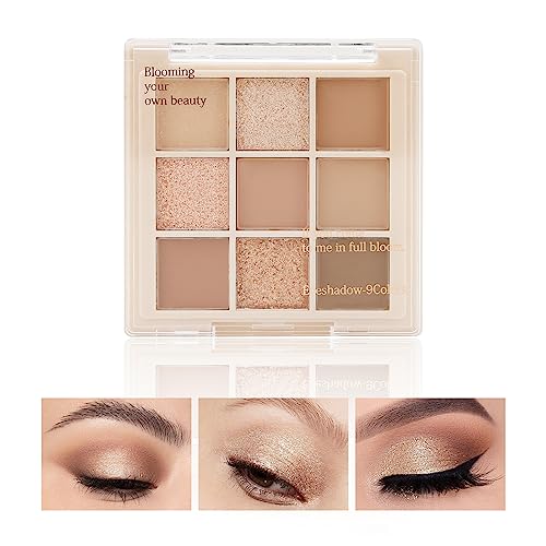 Boobeen Nude Eyeshadow Palette Matte and Shimmer Makeup Highly Pigmented Creamy Eye Shadow Powder Create a Neutral Eye Look Long Wearing - Image 1