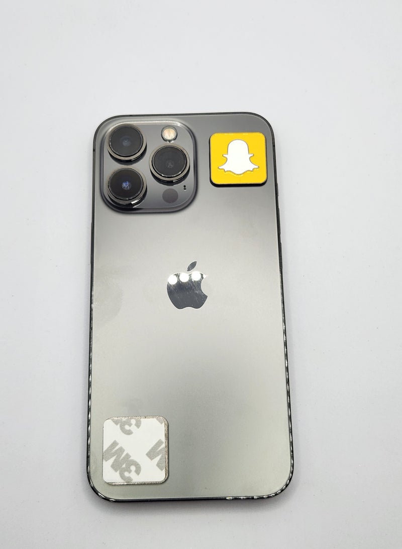 Acnor "Yellow Snapchat Ghost Icon Metal Sticker – Square Shape for Car, Laptop, Bike Decoration" - Image 4