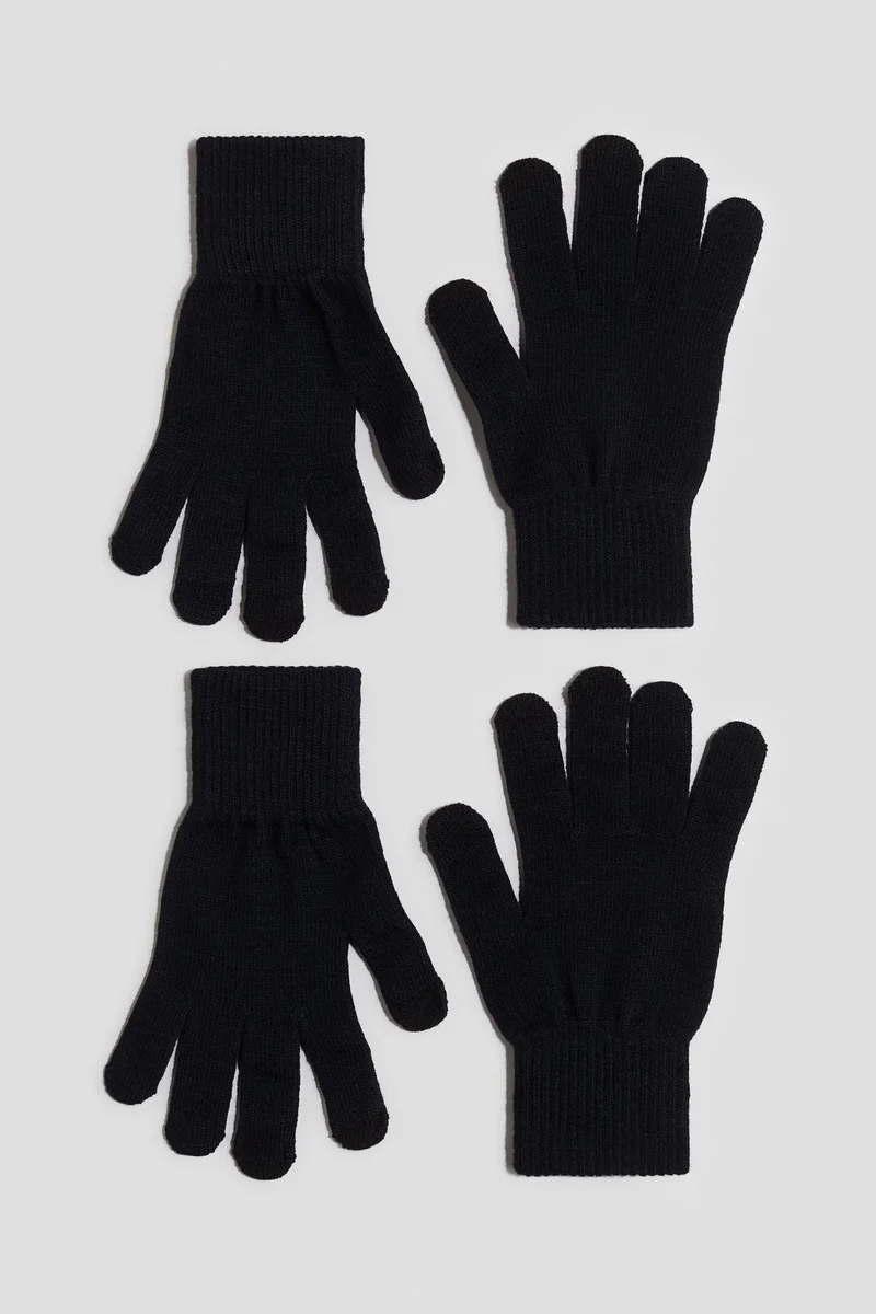 اتش اند ام قفازات للمس الشاشة - عبوة من قطعتين