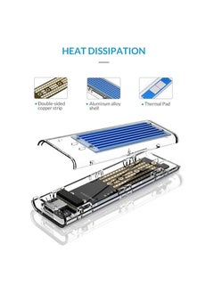 ماركة غير محددة علبة خارجية من نوع M.2 NVMe SSD من ORICO – محول USB 3.1 Gen 2 Type-C إلى M2 NVMe PCIe لمحركات أقراص SSD M-Key 2230 و2242 و2260 و2280 (متوافقة مع TB3)  - Image 3