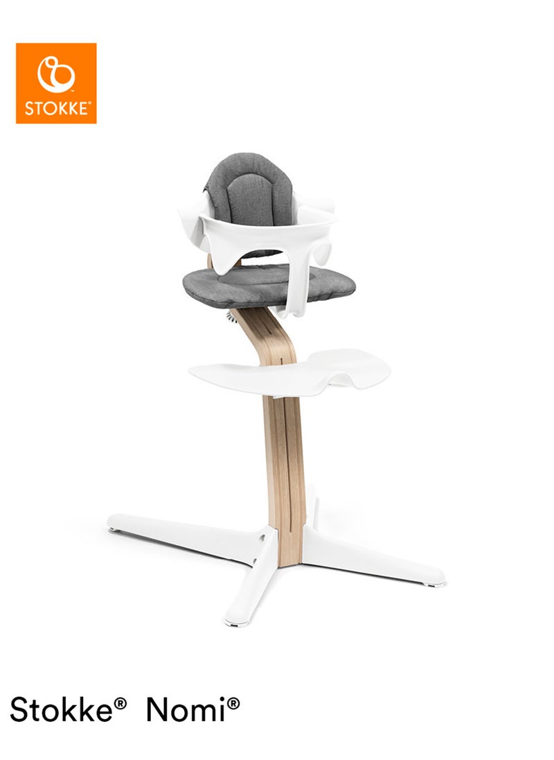 STOKKE - Nomi High Chair Inspires Active Sitting Tool - Free, Sea Ml Ess Adjust Ability Includes Stable Footrest And Anti - Tilt Wheels Holds Up To 150 Kgwhite - Image 1