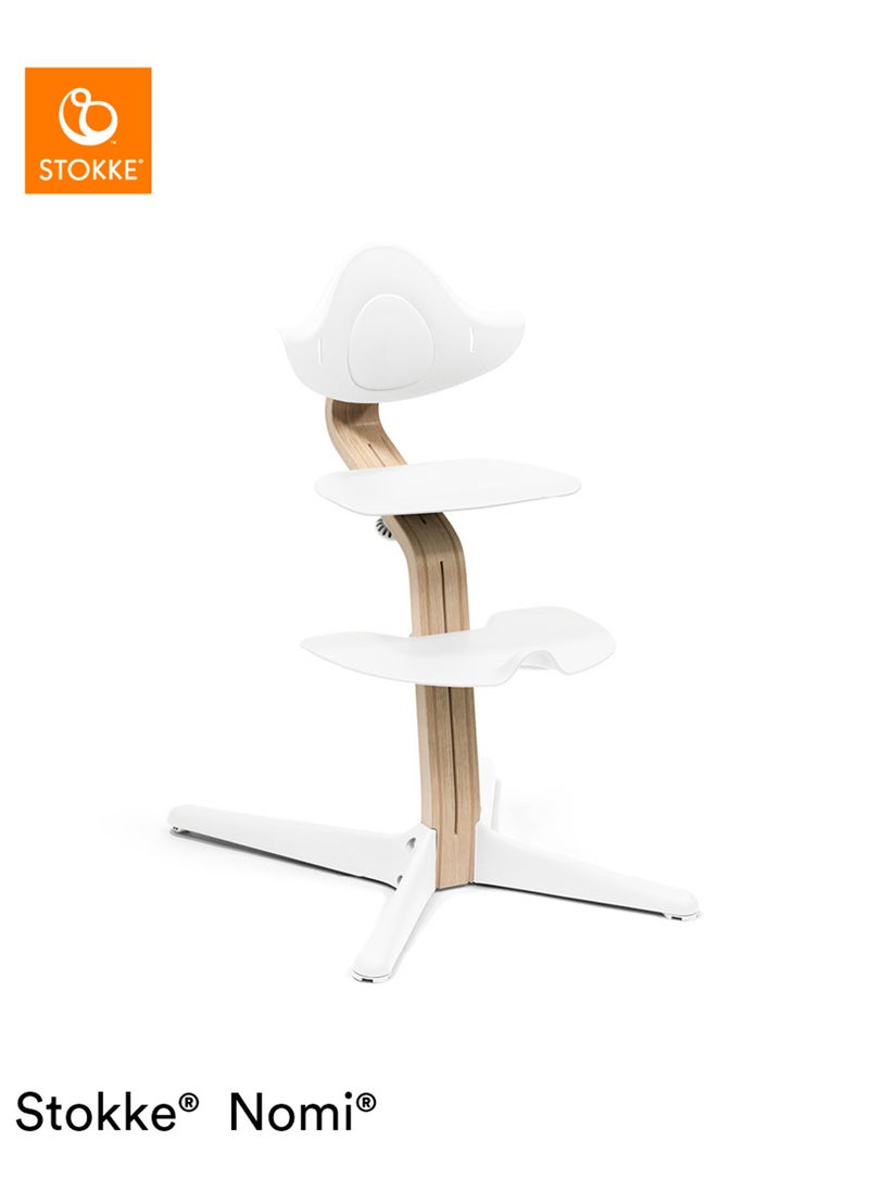 STOKKE - Nomi High Chair Inspires Active Sitting Tool - Free, Sea Ml Ess Adjust Ability Includes Stable Footrest And Anti - Tilt Wheels Holds Up To 150 Kgwhite - Image 1