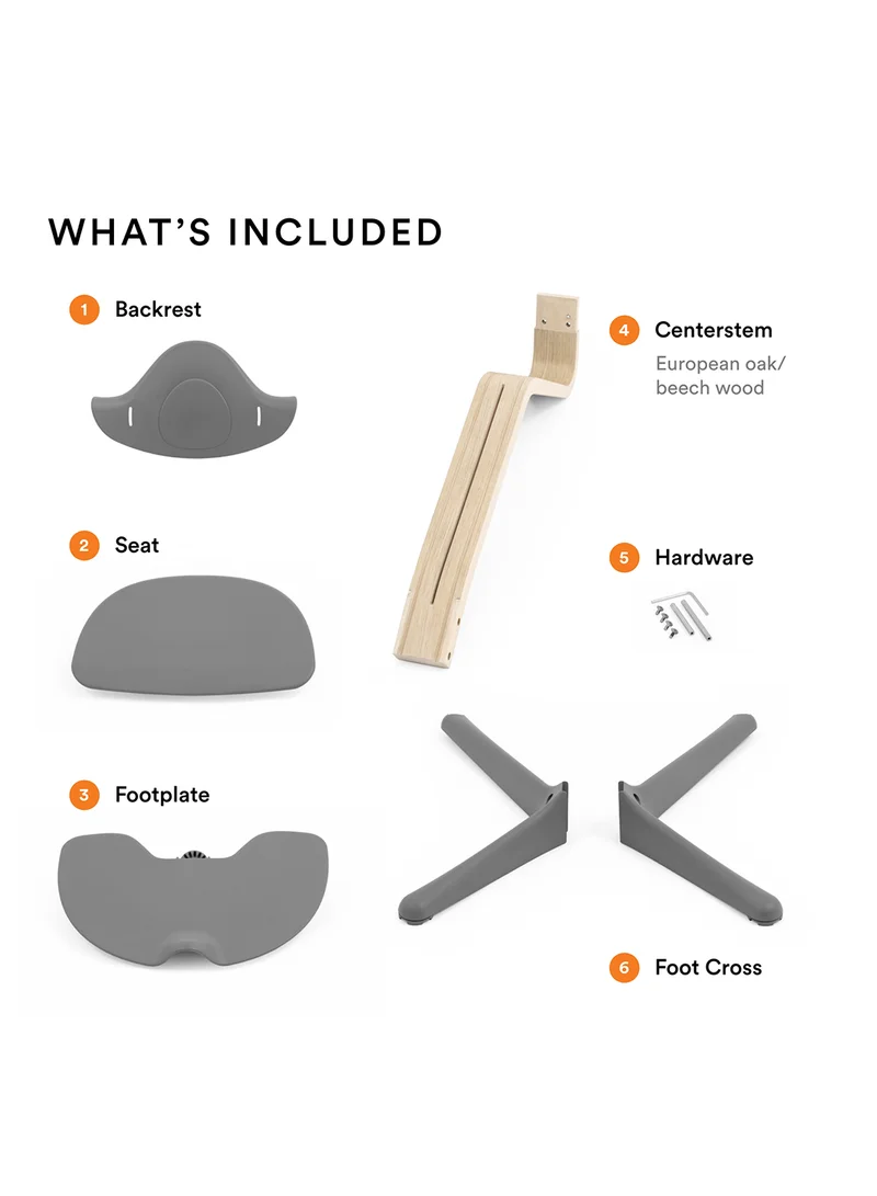 STOKKE Nomi High Chair Inspires Active Sitting Tool - Free, Sea Ml Ess Adjust Ability Includes Stable Footrest And Anti - Tilt Wheels Holds Up To 150 Kgwhite