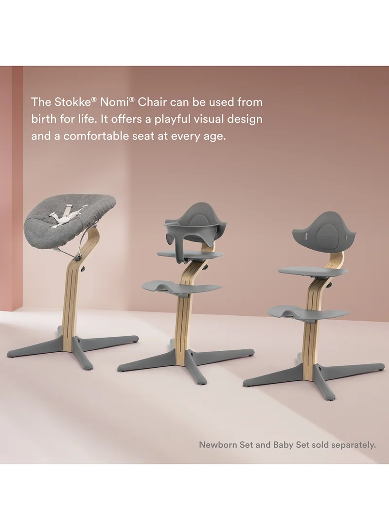 STOKKE Nomi High Chair Inspires Active Sitting Tool - Free, Sea Ml Ess Adjust Ability Includes Stable Footrest And Anti - Tilt Wheels Holds Up To 150 Kgwhite