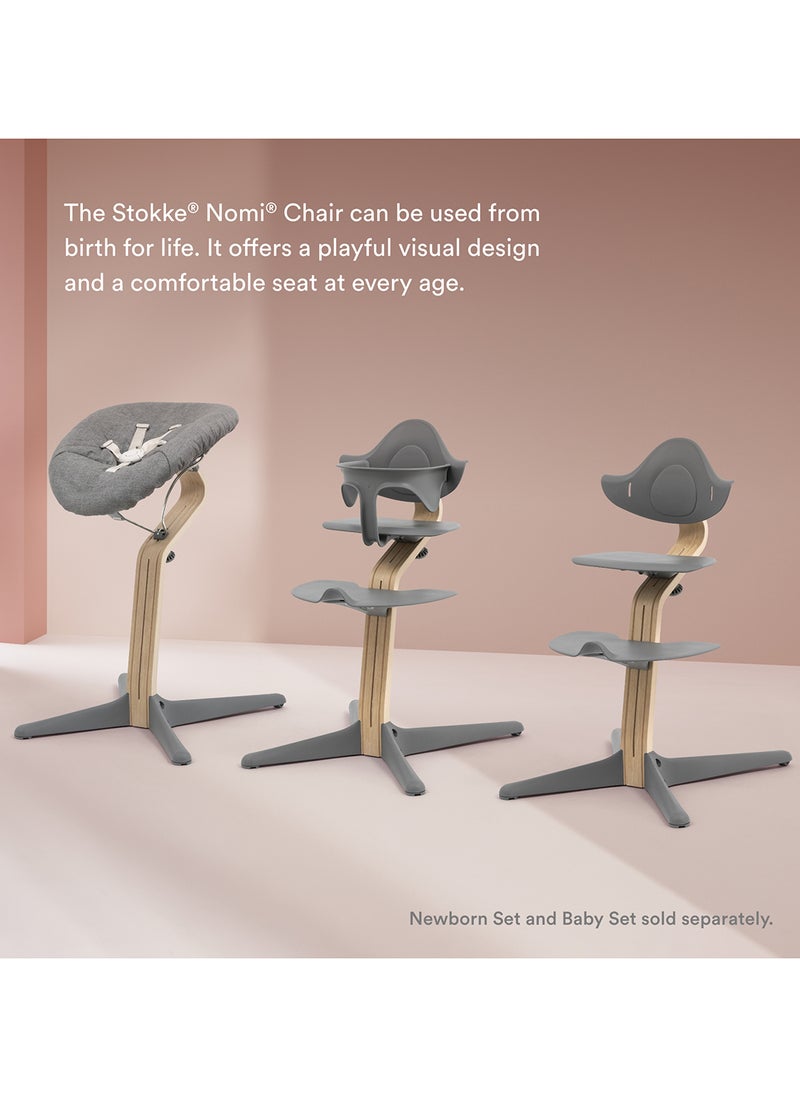 STOKKE Nomi High Chair Inspires Active Sitting Tool - Free, Sea Ml Ess Adjust Ability Includes Stable Footrest And Anti - Tilt Wheels Holds Up To 150 Kgwhite  - Image 5