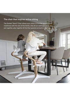 STOKKE Nomi High Chair Inspires Active Sitting Tool - Free, Sea Ml Ess Adjust Ability Includes Stable Footrest And Anti - Tilt Wheels Holds Up To 150 Kgwhite  - Image 4