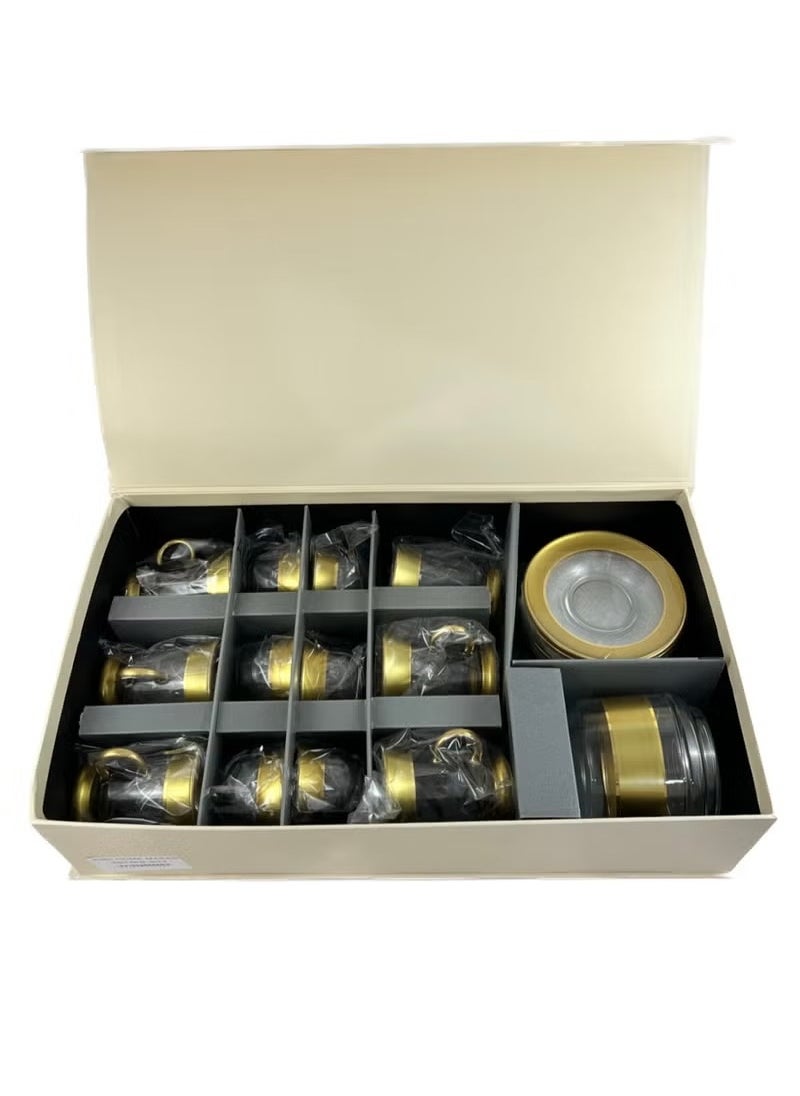Homemaker 20-Piece Premium Turkish Glass Tea Set – Includes Tea Glasses, Coffee Cups, Saucers & Lidded Sugar Bowl | Elegant, Durable & Perfect for Gifting  - Image 4