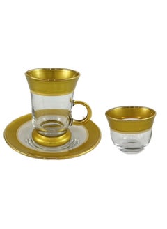 Homemaker 20-Piece Premium Turkish Glass Tea Set – Includes Tea Glasses, Coffee Cups, Saucers & Lidded Sugar Bowl | Elegant, Durable & Perfect for Gifting  - Image 2