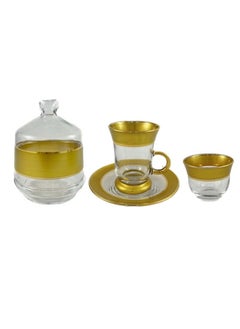 Homemaker 20-Piece Premium Turkish Glass Tea Set – Includes Tea Glasses, Coffee Cups, Saucers & Lidded Sugar Bowl | Elegant, Durable & Perfect for Gifting  - Image 3
