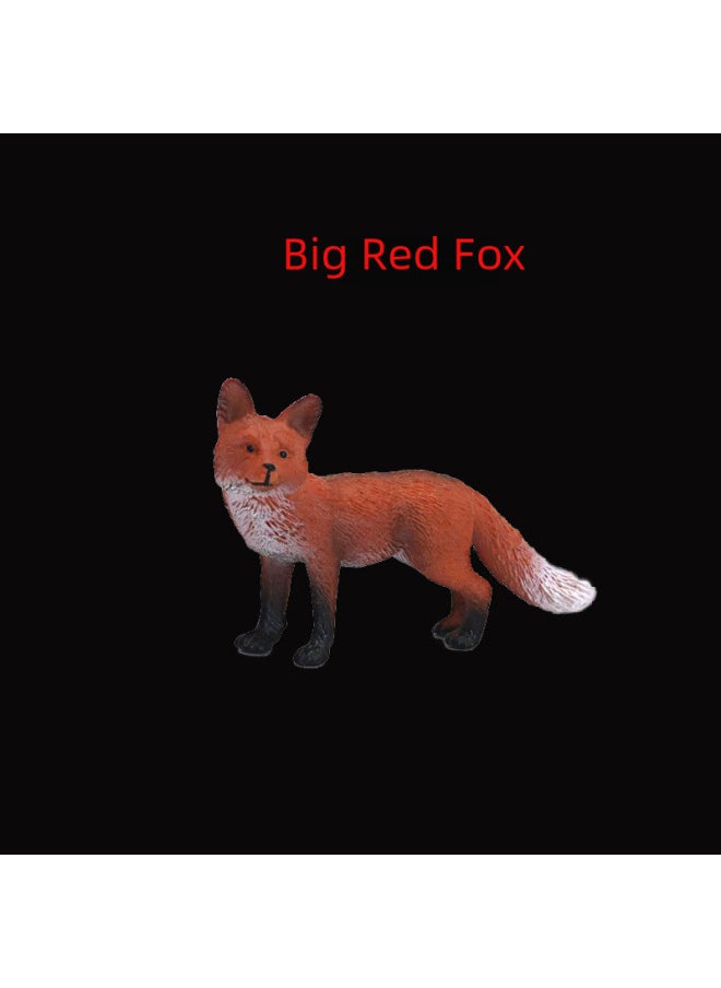 Realistic Fox Animal Models White Fox Red Arctic Ear Flaps Children's Toy Ornaments-Color:Big Fox 629  - Image 3