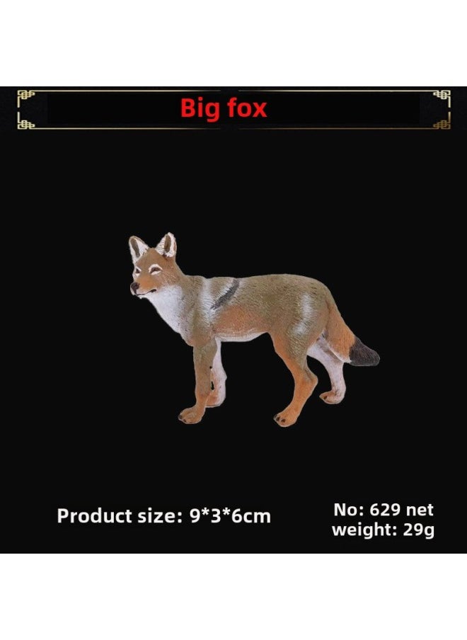 Realistic Fox Animal Models White Fox Red Arctic Ear Flaps Children's Toy Ornaments-Color:Big Fox 629  - Image 1