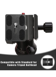 KASTWAVE Camera Quick Release Plate PU50 2Pcs Metal Universal Quick Release Plate with 1/4" Screw, Tripod Mount Plate Universal Standard Fits DSLR Camera Tripod Ball Head (Black)  - Image 4