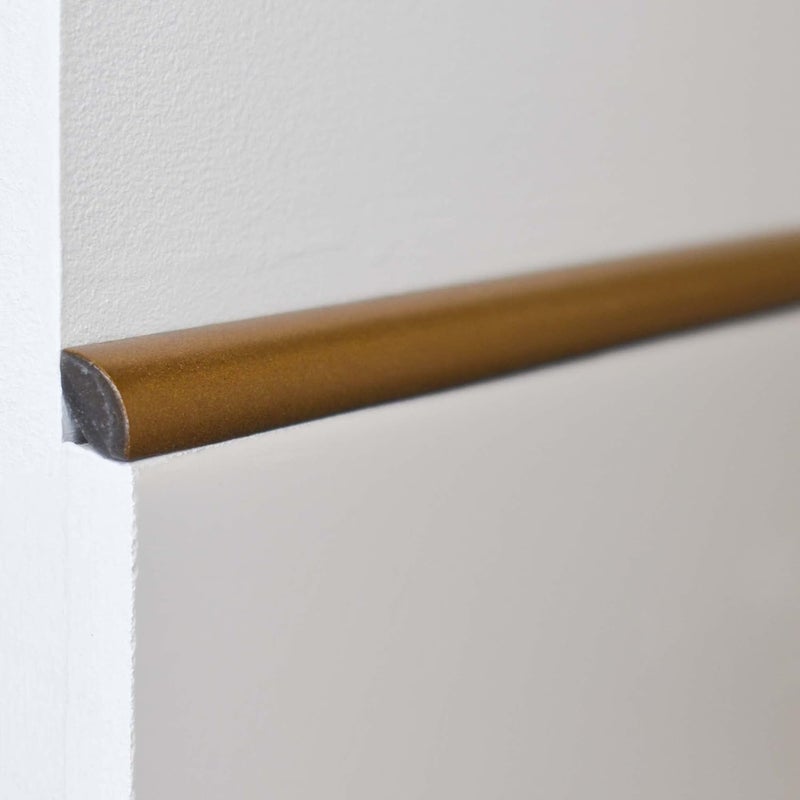 Questech Quarter Round Tile Trim, 1/2 x 12 Inch Corner Shower Tile Edge Trim, Decorative Jolly Tile Liner Cap for Kitchen Backsplash Bathroom Shower, Gold, 12 Pack - Image 3