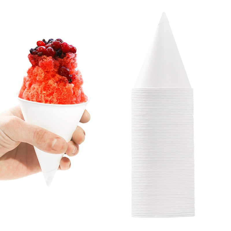 Eco Friendly Leak Proof 6 Oz Paper Cups 100pk Perfect Snow Cone Cup for Kids Parties or Weddings Great Paper Cup for Office Water Cooler or Sno Cone Maker Machine Accessories or Disposable Funnel