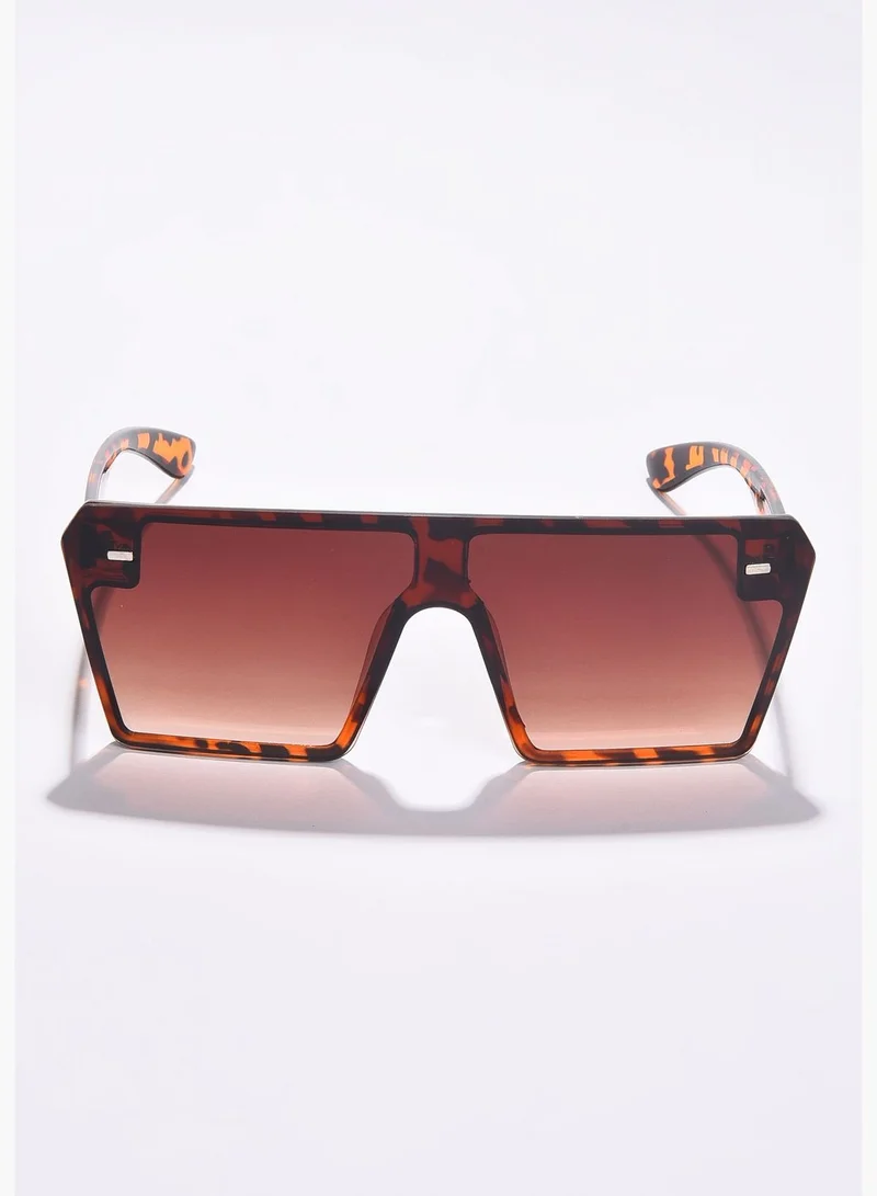 Haute Sauce Women Brown Lens Brown Oversized Sunglasses
