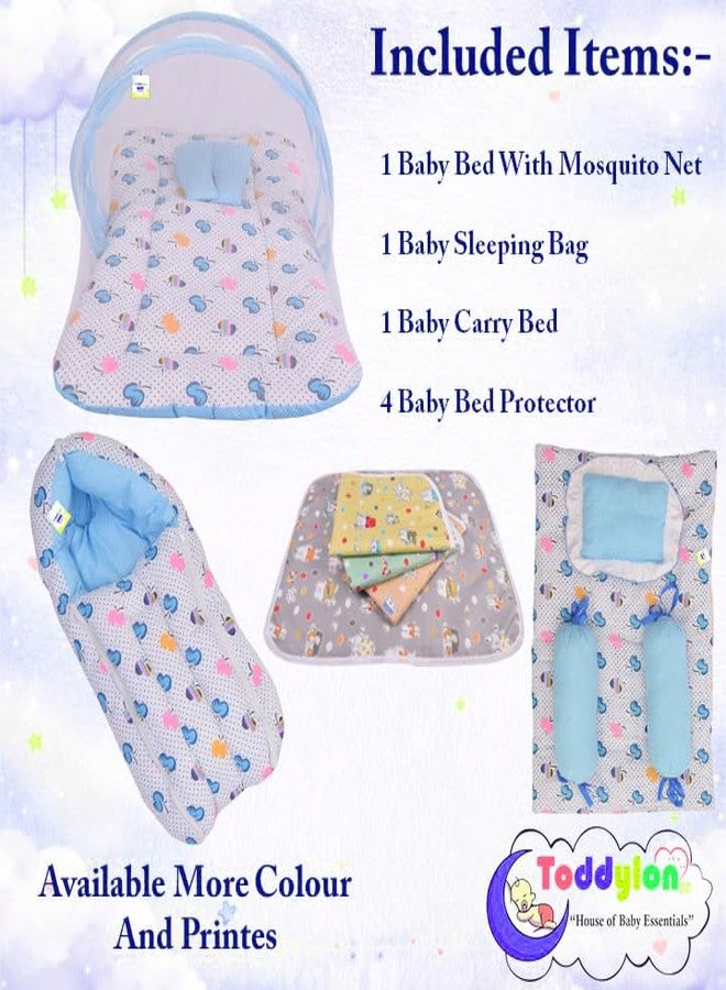 Toddylon Baby Bedding Set New Born Baby Bed Mosquito Net | Carry Bag|Sheets | Essentials Combo (0-6 Months) (4PCS Set) - Image 3