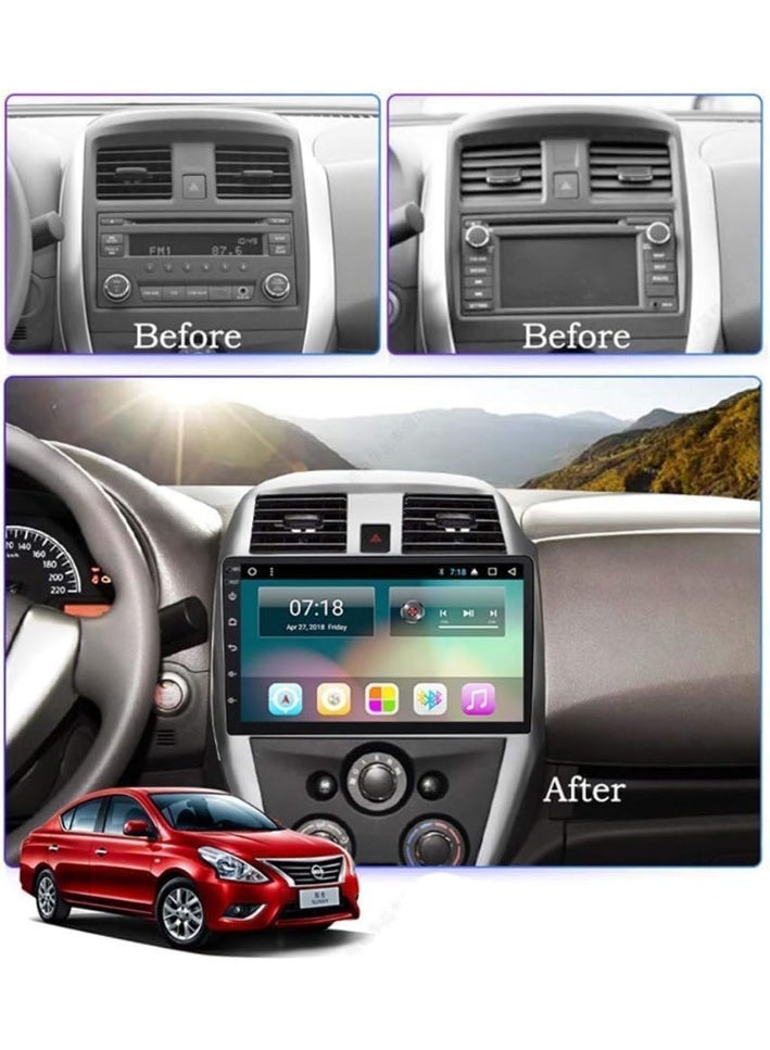 Android Car Stereo for Nissan Sunny 2014–2019 – 10" IPS Touch Screen with Wireless Apple CarPlay, MirrorLink, Wi-Fi, Bluetooth, DSP Sound, AHD Rear Camera Included (2GB RAM + 32GB ROM) - Image 2