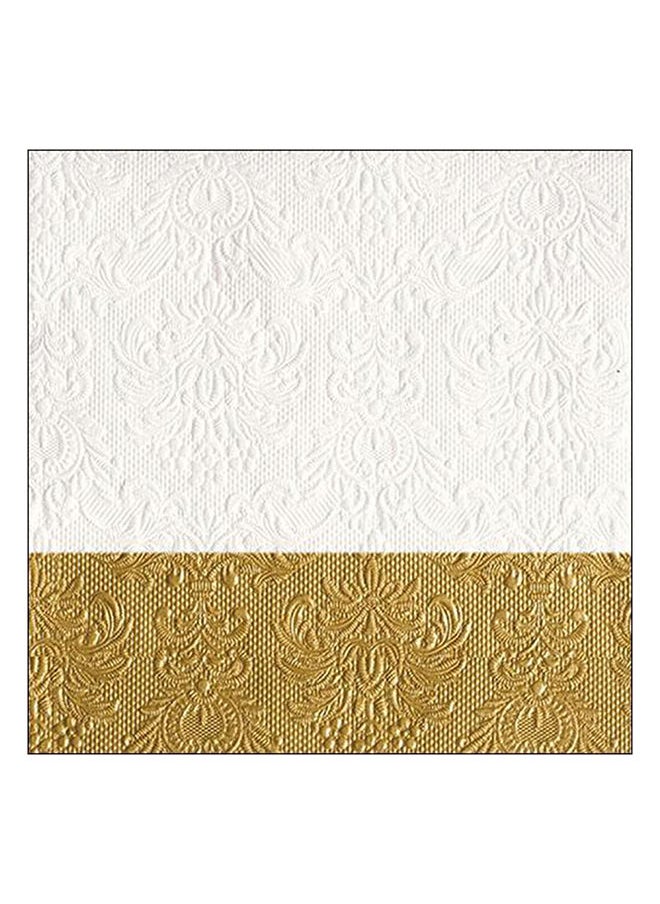 Ambiente - Ambiente Large Embossed Napkins, Dip Gold - Image 1