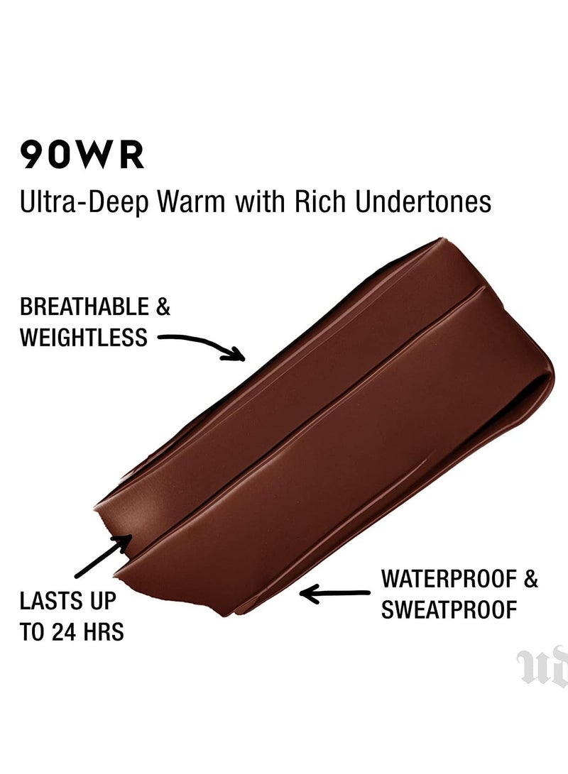 Urban Decay Weightless Liquid Foundation 90WR - Buildable Coverage Without Caking . - Image 3