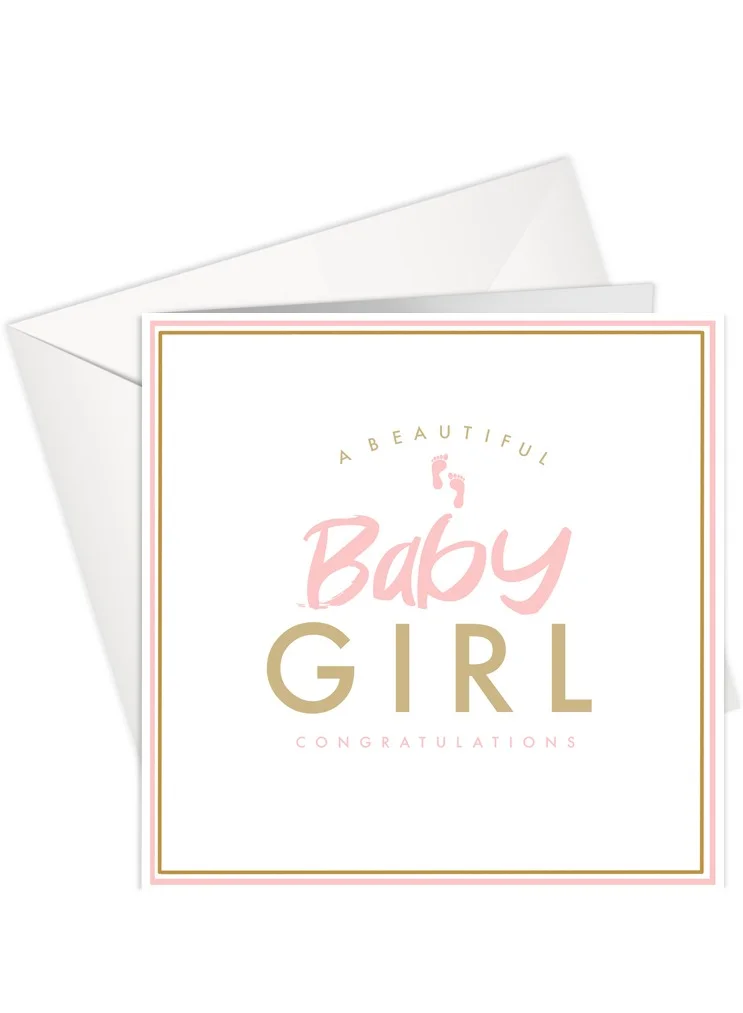 Share the Love Greeting Card - New Born | CONGRATULATIONS | BABY GIRL | SharetheLove (Foil Card)