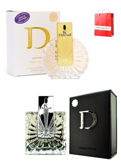 Chris Adamz Dreamz Black and White Combo Perfume Set