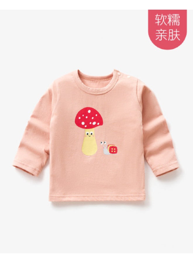 Doxiluka Early Autumn Thin Girls' T-shirt Pure Cotton Baby Top Toddler Long-sleeve Base Layer Cute Cartoon Clothing For Spring/fall - Image 1
