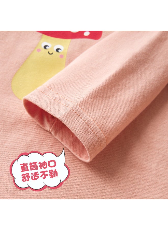 Doxiluka Early Autumn Thin Girls' T-shirt Pure Cotton Baby Top Toddler Long-sleeve Base Layer Cute Cartoon Clothing For Spring/fall - Image 5