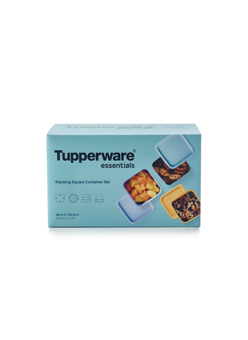 Tupperware Stacking Square Set (set of 3)