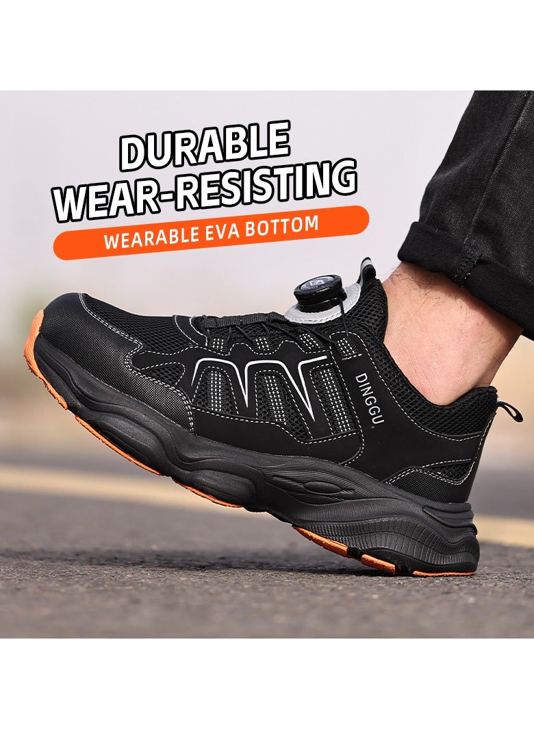 Steel Toe Shoes for Men Lightweight Safety Shoes Comfortable Puncture Proof Slip On Indestructible Work Shoes and Fashion Sneakers. - Image 1