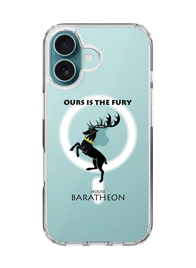 Stylizedd For iPhone 16 Case [Compatible with MagSafe] Slim Magnetic cover Clear Phone Case - GOT House Baratheon  - Image 1