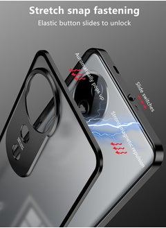 General Case Compatible with VIVO V40 Pro, Magnetic Metal Frame+Matte Translucent Tempered Glass Back, Non Slip Shockproof Case with Camera Protector  - Image 2