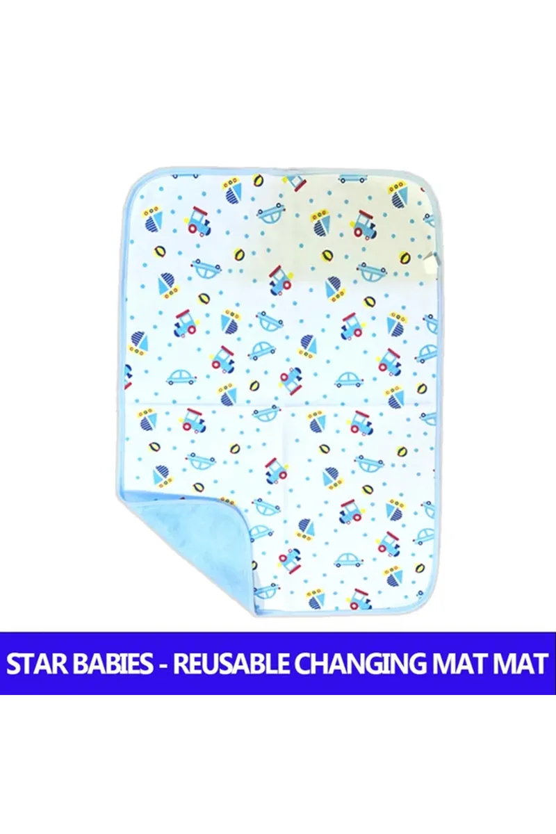 ستار بيبيز Star Babies Reusable Changing Mats Light Car