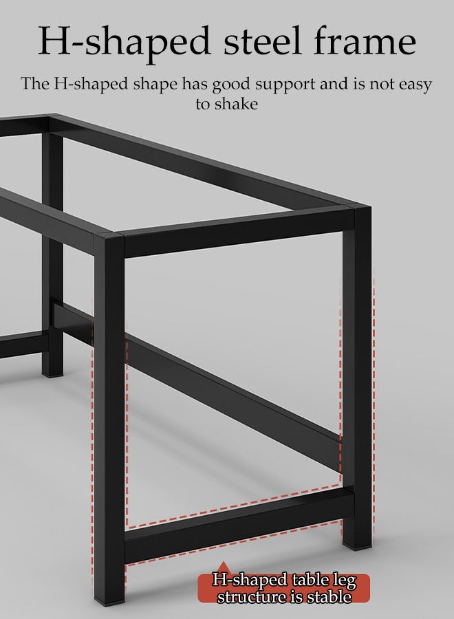 Spides مكتب كمبيوتر متعدد الاستخدامات لمكتب المنزل، مكتب كتابة ودراسة، طاولة لابتوب بتصميم عصري وبسيط، قاعدة معدنية سميكة، محطة عمل مريحة، مكتب ألعاب للمكتب المنزلي والدراسة في غرفة النوم. - Image 5