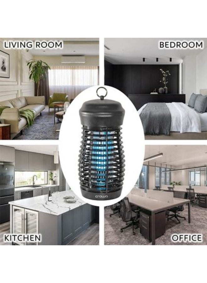 كراون لاين جهاز كراونلاين Ik-235 الكهربائي لقتل الحشرات، 220-240 فولت، 50/60 هرتز، الفئة الثانية، 18 واط، أسود - Image 3