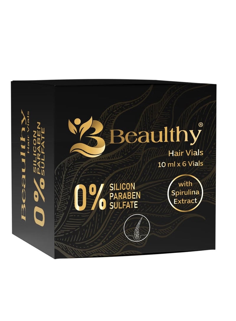 Beaulthy Hair Vials with Spirulina Extract - 60ml (6 Vials) - Image 2