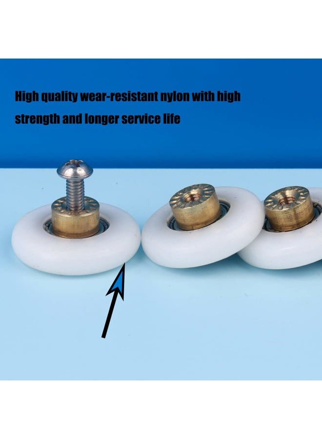 LWCUSNJ 6 pcs Shower Door Rollers Wheels, Bathroom Glass Door Replacement Part Runner Sliding Shower Door Roller Wheel-Roller (19mm) - Image 4