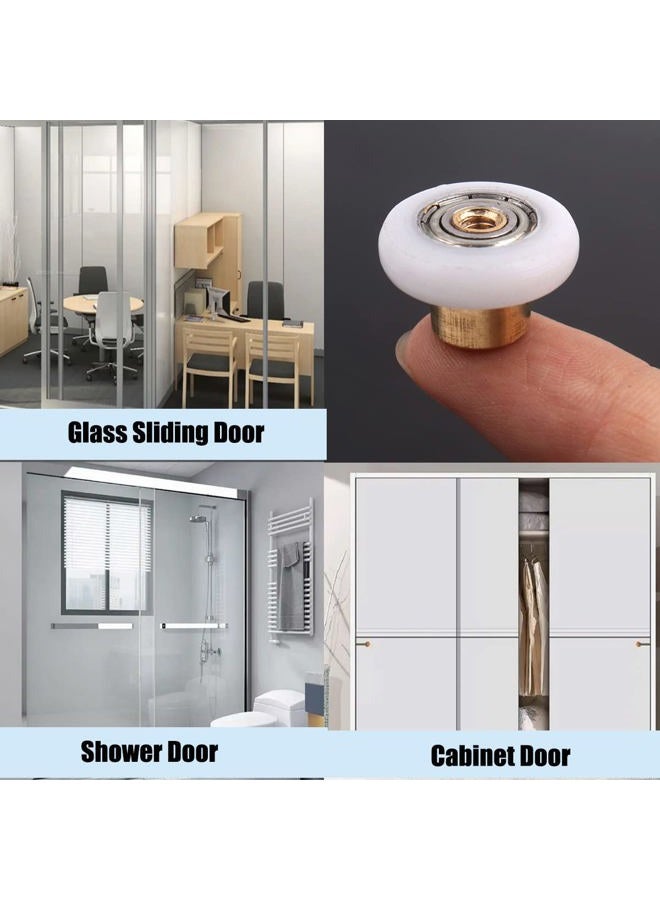 LWCUSNJ 6 pcs Shower Door Rollers Wheels, Bathroom Glass Door Replacement Part Runner Sliding Shower Door Roller Wheel-Roller (19mm) - Image 5